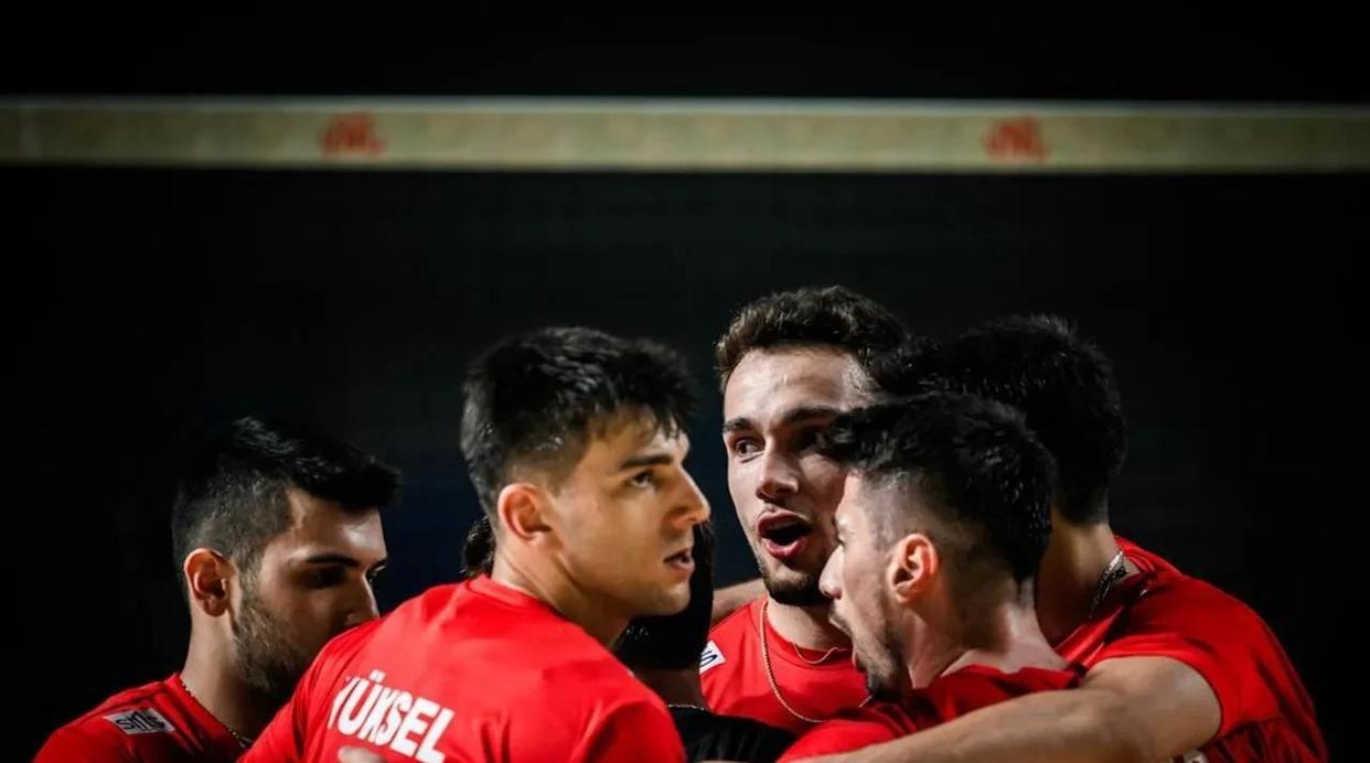 乌克兰男排在比赛中取得胜利